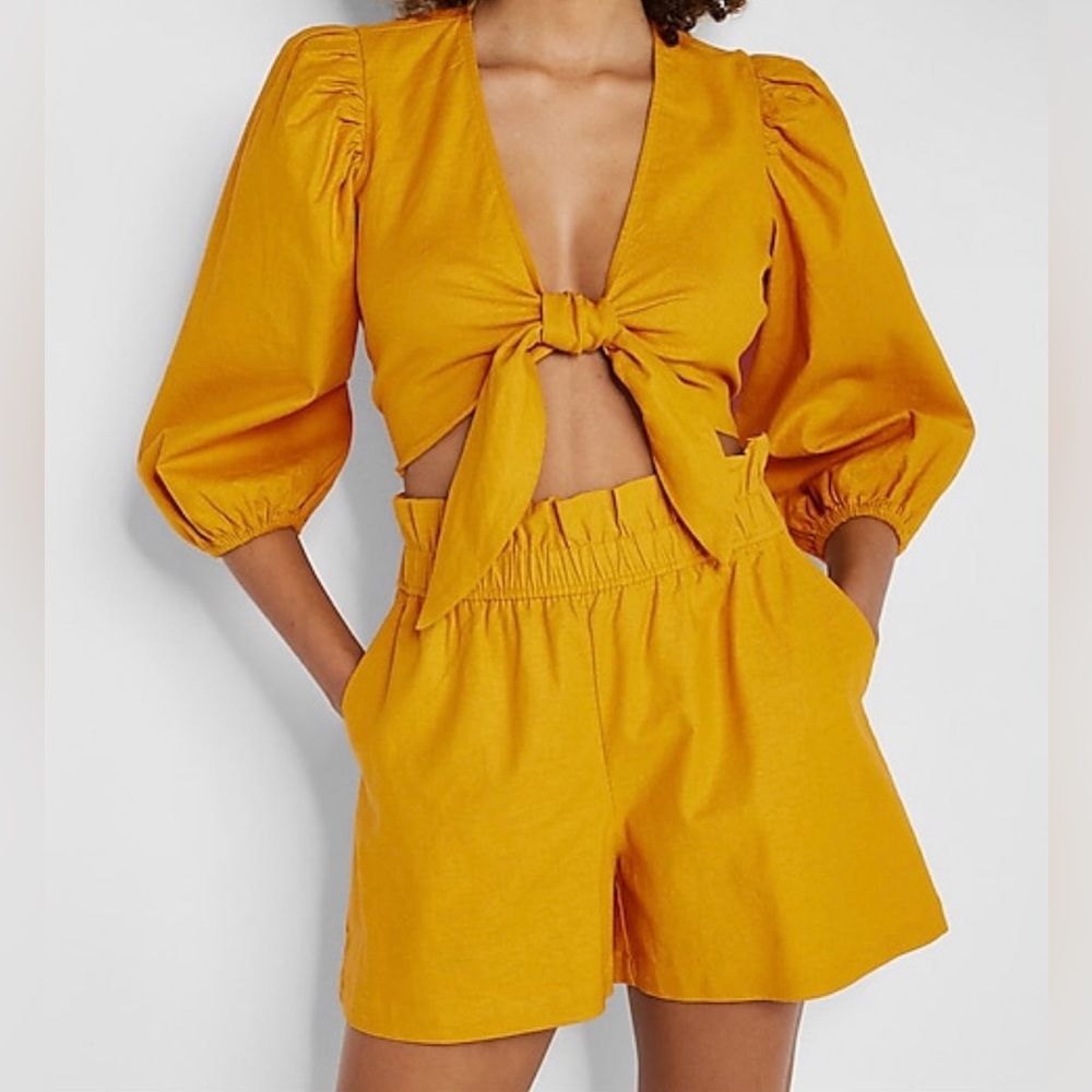 EXPRESS Linen Shorts Matching Set